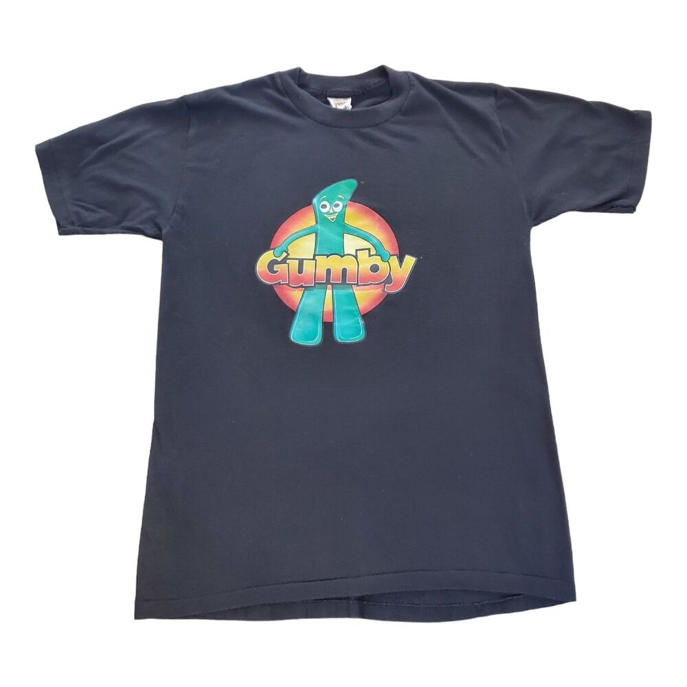 Vintage‎ Signal Gumby T-shirt Black Single Stitch 70s-80s Men's Medium (38-40)